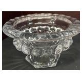 Vintage Clear Glass Compote Pedestal Bowl