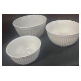 (3) PCS Williams-Sonoma Mixing Bowl Set