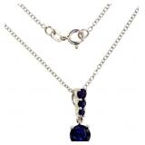 Quality 1.50 ct Blue Sapphire Necklace