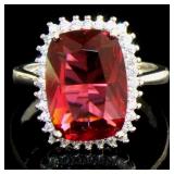 Cushion Cut 8.55 ct Ruby Dinner Ring