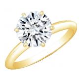 Brilliant 2.04 ct Round Lab Diamond Solitaire Ring