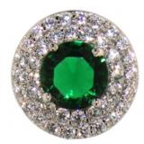 Elegant 2.40 ct Emerald Halo Pendant