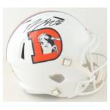 Autographed Bo Nix Broncos Throwback Helmet