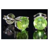 Natural 2.00 ct Lime Citrine Stud Earrings