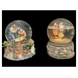 Musical Nativity & Musucal Santa Snowglobes