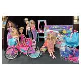 Barbie Dolls, Clothes, Bike & Furniture