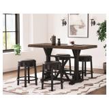 Ashley Valebeck Counter Table & 4 Stools