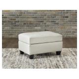 Ashley Genoa Leather Ottoman