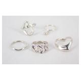 Tiffany & Co. 5 Piece Set Silver Ring