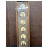 Antique Oak Framed Portraits-Authors:Emerson,