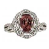 14k Gold 1.68 ct Natural Tourmaline & Diamond Ring