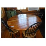 Kitchen table with barn wood top -50" diameter -