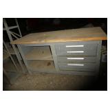 Metal work bench with wood top - 5