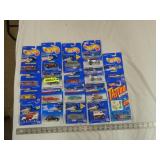 flat 18 Hot Wheels vehicles