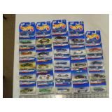 flat of 24 Hot Wheels vehicles