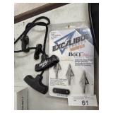 Excalibur crossbow bolt cutter broadheads and