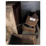 Lot of Wood Boxes and Cabinet