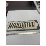 Hiawatha Wood Sign