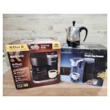 1 Keurig coffee maker 1 Mixpresso coffee maker 1