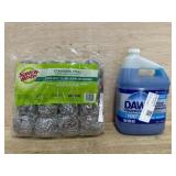 Scotch brite scrubbers and Dawn