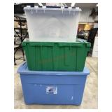 3x Storage Totes w/Lids