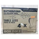 4x Rutherford 96in Billiard Table Legs (box not