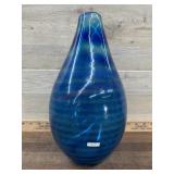 Kosta Boda Blue Glass Vase