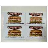 $100 total value Firehouse Subs gift cards. 4-$25