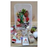 Tote of Christmas ornaments