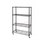 Seville 4 Tier Steel Wire Shelving - Black