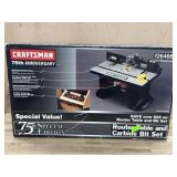 New craftsman router table and carbide bit set