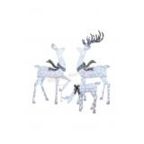 Pre Lit Animated Iced Deer Family