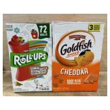 Fruit roll ups & Goldfish