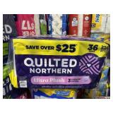 Quilted northern 36 rolls purple and yellow pack