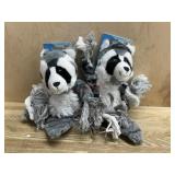 2- Raccoon rope dog toys