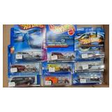 Flat of 9 Hotwheels cars