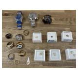 Flat with gem stones and watches , jewelry