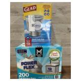 Glad & power flex trash bags