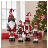 Set of 4 Plush Gnome Decor