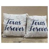 2 Texas forever throw pillows