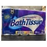 45 Large Rolls Bath Tissue  Purple Top