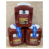 3 containers of Ketchup