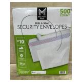 Peel and seal security envelopes 500ct