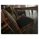 WOOD CHAIRS WITH CUSHION BACK & SEAT