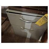 SMALL METAL FILE CABINET WITH 2 DRAWERS