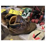 CAROLINA LEATHER WORKBOOTS WITH STEEL TOE - BROWN