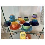 PIECES ASSORTED MULTI-COLOR ESPRESSO & COFFEE CUPS