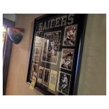 FRAMED MEMORABILIA - RAIDERS CARDS & TICKETS / SUP