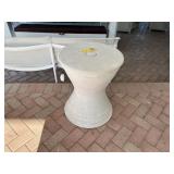 WHITE SMALL OUTDOOR ROUND TABLE (LOCATED IN FORT L