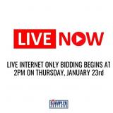 LIVE INTERNET ONLY BIDDING BEGINS AT 2PM ON THURSD